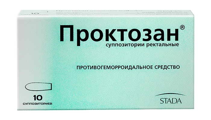 упаковка суппозиториев Проктозан